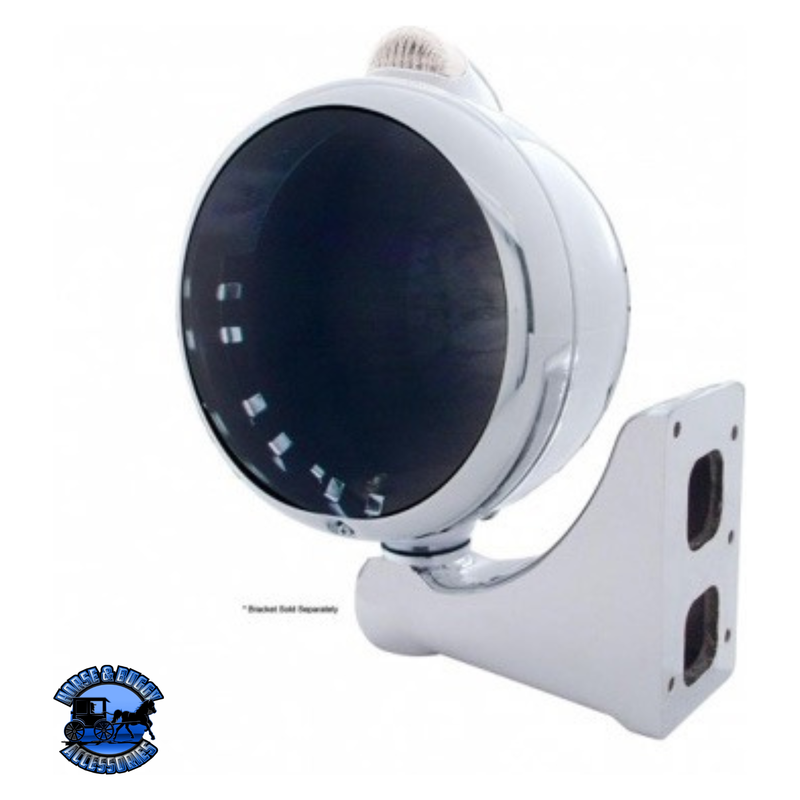 CHROME GUIDE 682-C HEADLIGHT NO BULB WITH LED SIGNAL (Choose Mode) (Choose Color) HEADLIGHT Single / Amber,Dual / Amber,Dual / Clear Dark Slate Gray