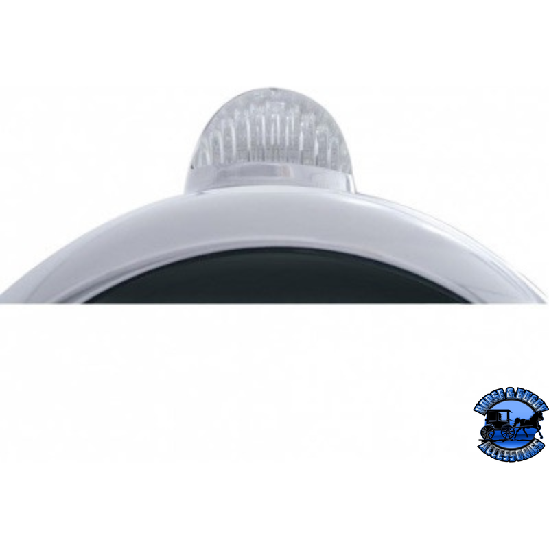 CHROME GUIDE 682-C HEADLIGHT NO BULB WITH LED SIGNAL (Choose Mode) (Choose Color) HEADLIGHT Single / Amber,Dual / Amber,Dual / Clear Gray