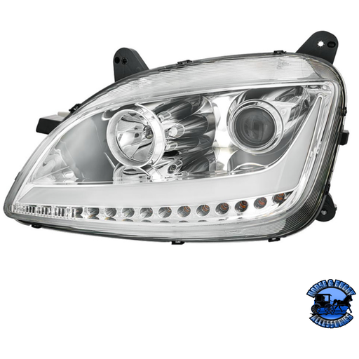 Light Gray PROJECTION HEADLIGHT WITH LED POSITION LIGHT & SEQUENTIAL SIGNAL FOR 2012-2021 PETERBILT 579 (Choose Color) (Choose Choose Side) HEADLIGHT Chrome / Driver's Side,Chrome / Passenger's Side,Black / Driver's Side,Black / Passenger's Side