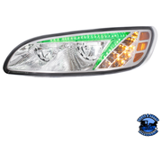 LED HEADLIGHT WITH COLOR CHANGING POSITION LIGHT BAR FOR PETERBILT 386 (2005-2015) & 387 (1999-2010) (Choose Color) (Choose Side) HEADLIGHT Chrome / Driver's Side,Chrome / Passenger's Side,Black / Driver's Side,Black / Passenger's Side Light Gray