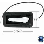 CHROME INTERIOR DOOR HANDLE W/CABLE & BASE FOR PETERBILT 389 (2008-2023) AND 386 (2006-2016) (BULK) (Choose Side) DOOR HANDLE Driver's Side,Passenger's Side Dark Slate Gray