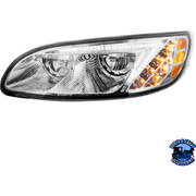 LED HEADLIGHT FOR PETERBILT 386 (2005-2015) & 387 (1999-2010) (Choose Side) (Choose Color) HEADLIGHT Chrome / Driver's Side Gray