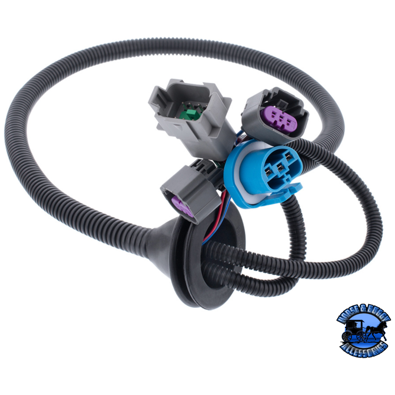 OE STYLE HEADLIGHT HARNESS FOR PETERBILT 386 (2005-2015) & 387 (1999-2010) #34267 Wire Harness Dark Slate Gray