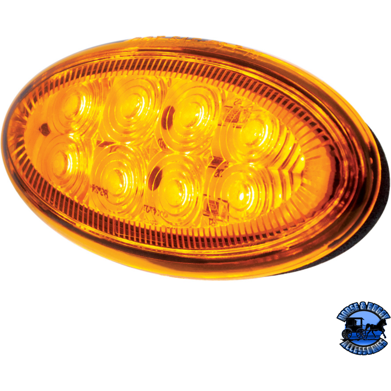 8 LED FENDER PARKING & TURN SIGNAL LIGHT FOR PETERBILT 386 (2006-2014) & 387 (2006-2010)-AMBER LED/AMBER LENS #36810 TURN SIGNAL Goldenrod