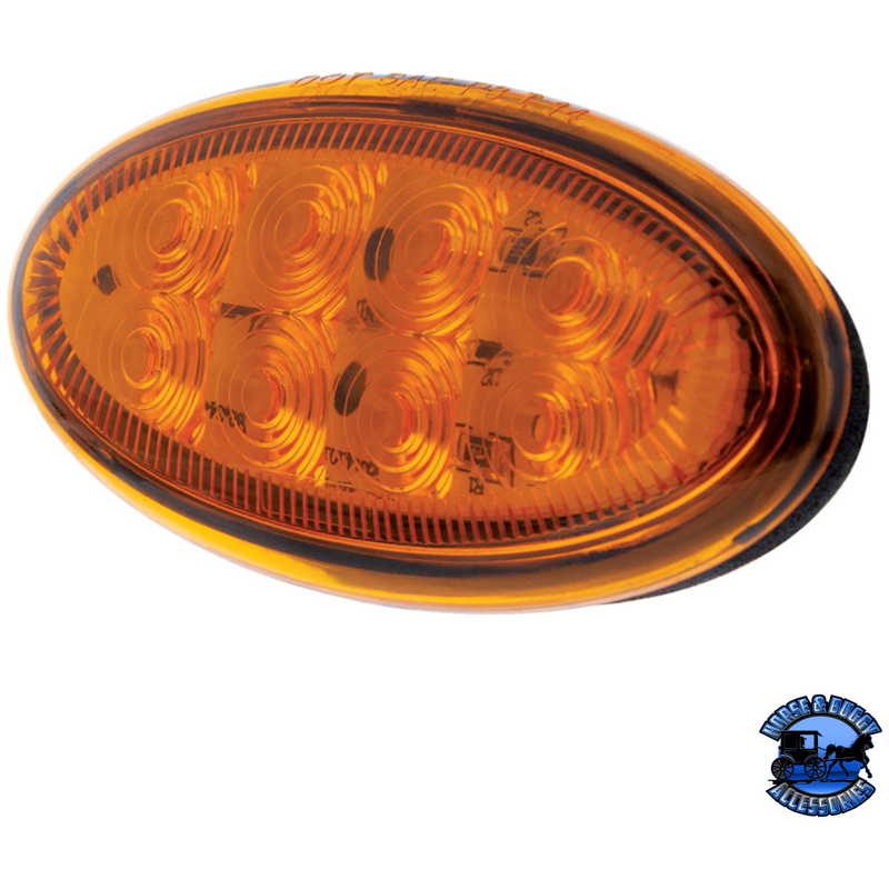8 LED FENDER PARKING & TURN SIGNAL LIGHT FOR PETERBILT 386 (2006-2014) & 387 (2006-2010)-AMBER LED/AMBER LENS #36810 TURN SIGNAL Chocolate