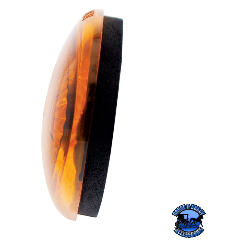 8 LED FENDER PARKING & TURN SIGNAL LIGHT FOR PETERBILT 386 (2006-2014) & 387 (2006-2010)-AMBER LED/AMBER LENS #36810 TURN SIGNAL Black