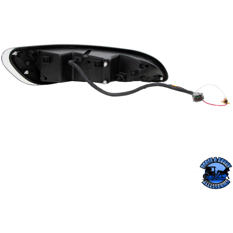 QUAD-LED HEADLIGHT WITH LED DRL & SEQ. SIGNAL FOR 2005-2015 PETERBILT 386 (Choose Color) (Choose Side) HEADLIGHT Chrome / Driver's Side,Chrome / Passenger's Side,Black / Driver's Side,Black / Passenger's Side Black