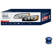 QUAD-LED HEADLIGHT WITH LED DRL & SEQ. SIGNAL FOR 2005-2015 PETERBILT 386 (Choose Color) (Choose Side) HEADLIGHT Chrome / Driver's Side,Chrome / Passenger's Side,Black / Driver's Side,Black / Passenger's Side Midnight Blue