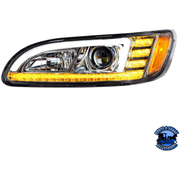 PROJECTION HEADLIGHT WITH LED SEQUENTIAL TURN & DRL FOR 2005-2015 PETERBILT 386 (Choose Color) (Choose Side) HEADLIGHT Chrome / Driver's Side,Chrome / Passenger's Side,Black / Driver's Side,Black / Passenger's Side Sandy Brown