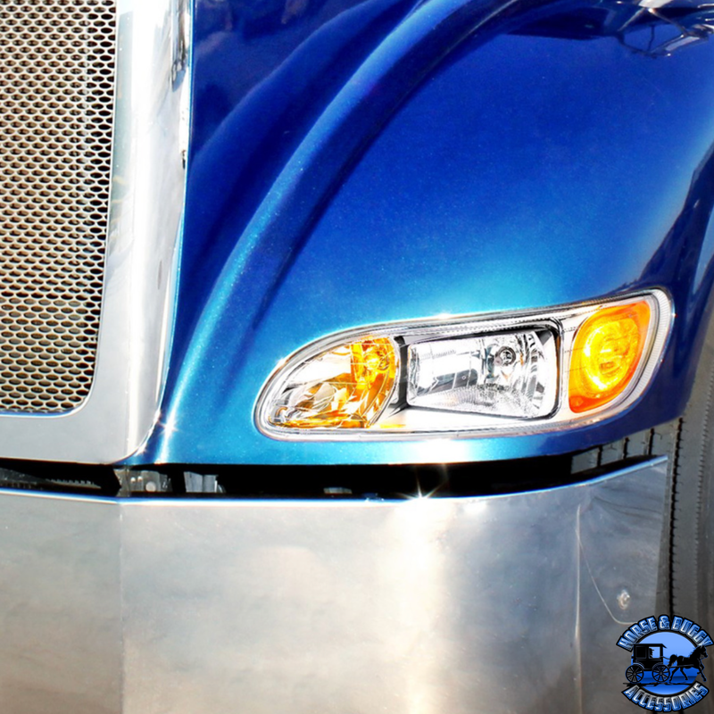 HEADLIGHT FOR 2008+ PETERBILT 382/384/386/387 - COMPETITION SERIES (Choose Side) HEADLIGHT Driver's Side,Passenger's Side Dark Slate Blue