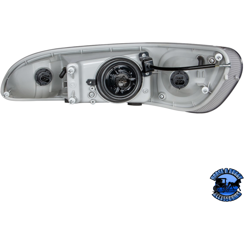 HEADLIGHT FOR 2008+ PETERBILT 382/384/386/387 - COMPETITION SERIES (Choose Side) HEADLIGHT Driver's Side,Passenger's Side Dark Gray