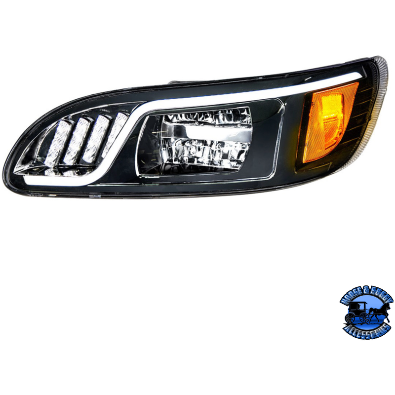 LED HEADLIGHT WITH LED TURN, POSITION, & DRL FOR PETERBILT 386 (2005-2015) & 387 (1999-2010) (Choose Color) (Choose Side) HEADLIGHT Black / Driver's Side,Black / Passenger's Side,Chrome / Driver's Side,Chrome / Passenger's Side Tan
