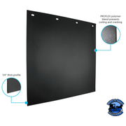 24" X 24" BLACK PROFLEX MUD FLAP (Choose Style) Mud Flap No Graphic,Freightliner Logo Dark Slate Gray
