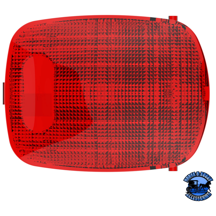 Firebrick RECTANGULAR DOME LIGHT LENS FOR 2006+ PETERBILT (Choose Color) Dome Light Lens Red