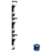 3 GAUGE CLUSTER BEZEL WITH VISOR FOR 2006+ PETERBILT - VERTICAL #41296 Gauge Bezel Black