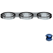 3 GAUGE CLUSTER BEZEL WITH VISOR FOR 2006+ PETERBILT - HORIZONTAL #41295 Gauge Bezel Dark Gray
