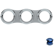 3 GAUGE CLUSTER BEZEL WITH VISOR FOR 2006+ PETERBILT - HORIZONTAL #41295 Gauge Bezel Dark Gray