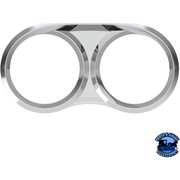 DUAL GAUGE CLUSTER BEZEL WITH VISOR FOR 2006+ PETERBILT #41254 Gauge Bezel Gray