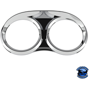 DUAL GAUGE CLUSTER BEZEL WITH VISOR FOR 2006+ PETERBILT #41254 Gauge Bezel Gray