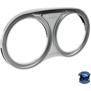 DUAL GAUGE CLUSTER BEZEL WITH VISOR FOR 2006+ PETERBILT #41254 Gauge Bezel Light Slate Gray