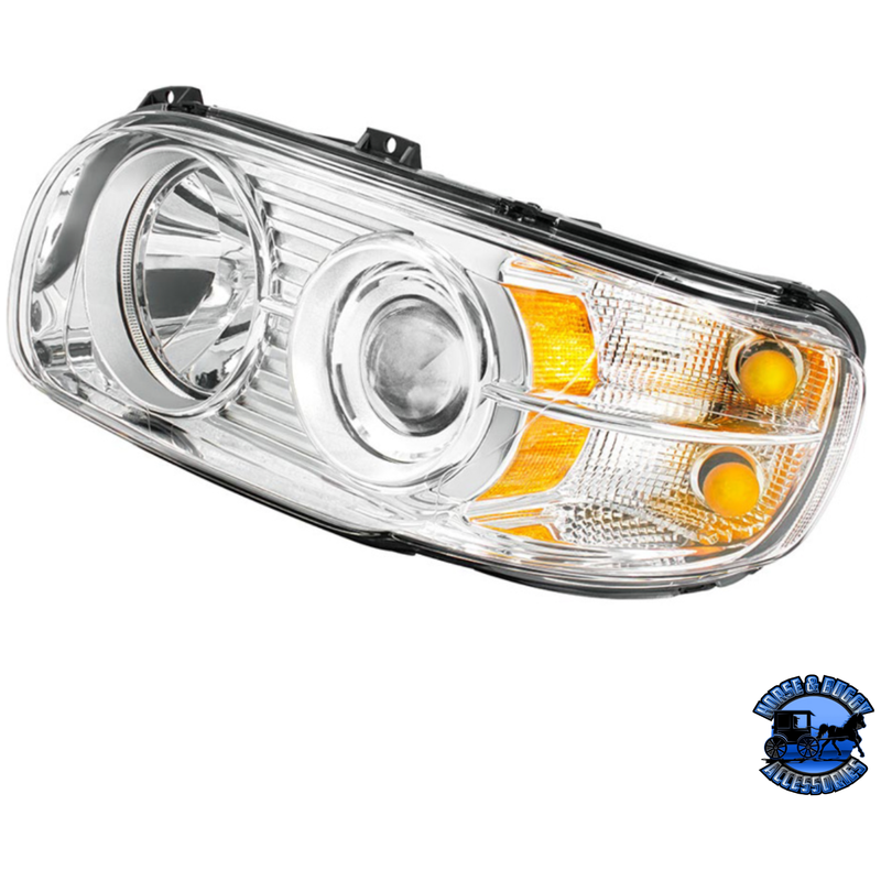 HEADLIGHT FOR 2008-2024 PETERBILT 389 (Choose Side) HEADLIGHT Driver's Side,Passenger's Side Light Gray