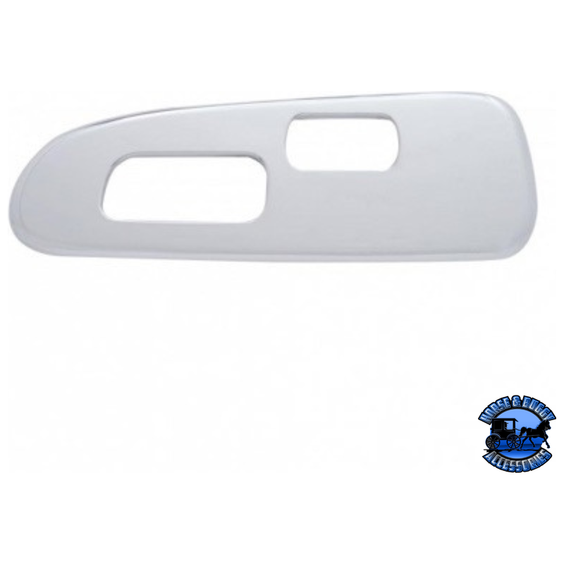 CHROME PLASTIC WINDOW SWITCH TRIM FOR 2008+ PETERBILT 389/388- DRIVER (2 OPENINGS) #41198 Window Trim Light Gray