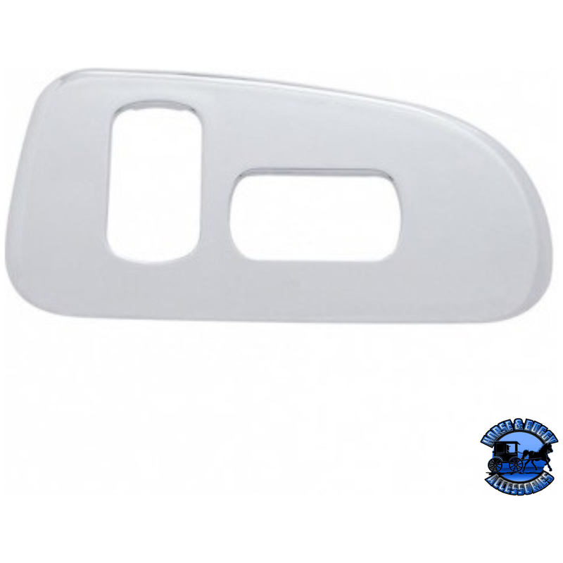 WINDOW SWITCH PANEL (2 CUTOUTS) FOR 2006-2019 PETERBILT - PASSENGER #41184 Window Trim Light Gray