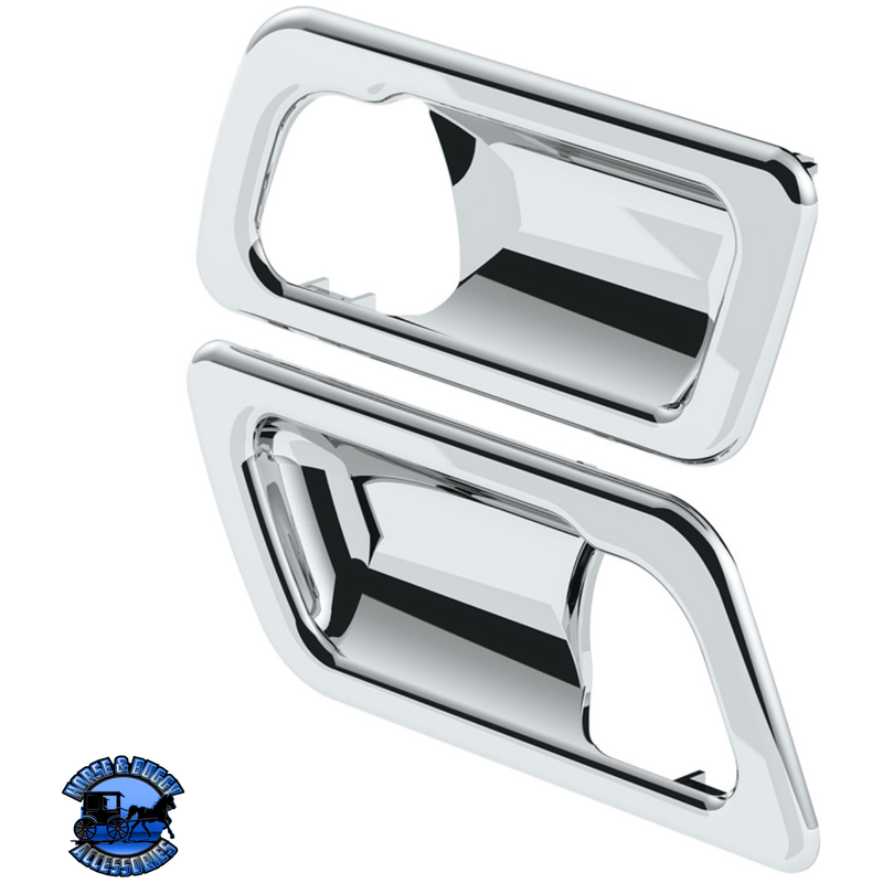 CHROME INTERIOR DOOR HANDLE TRIM FOR PETERBILT 389 (2008-2023), 386 (2006-2016), AND 387 (2006-2011) (PAIR) #41182 DOOR TRIM Light Gray
