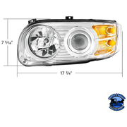 HEADLIGHT FOR 2008-2024 PETERBILT 389 (Choose Side) HEADLIGHT Driver's Side,Passenger's Side Light Gray