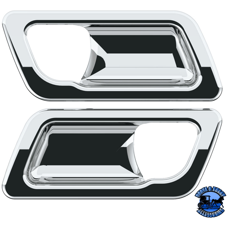CHROME INTERIOR DOOR HANDLE TRIM FOR PETERBILT 389 (2008-2023), 386 (2006-2016), AND 387 (2006-2011) (PAIR) #41182 DOOR TRIM Light Gray