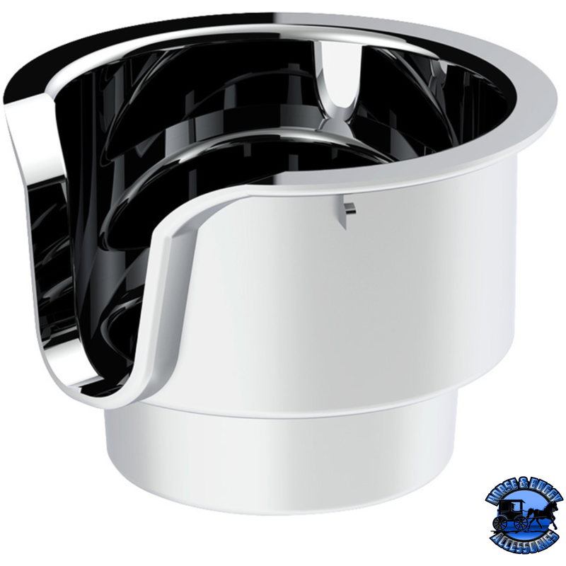 CHROME CUP HOLDER INSERT FOR KENWORTH W900/T800/T600 (2002-2008) & PETERBILT 379/378 (2001-2005) #40963 Cup Holder Black