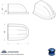 CHROME PLASTIC CAB MOUNTED ANTENNA COVER FOR PB 587 (2012-2021) AND FL CASCADIA (2011 & OLDER) #42306 ANTENNA COVER Lavender