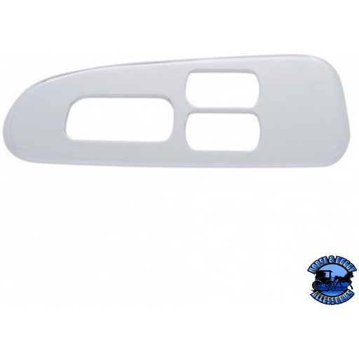 CHROME PLASTIC WINDOW SWITCH TRIM FOR 2008+ PETERBILT 389/388- DRIVER (3 OPENINGS) #41197 Window Trim Light Gray
