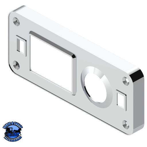 CHROME PLASTIC DOME LIGHT COVER WITH SWIVEL LIGHT HOLE FOR PETERBILT 386 (2006-2010) & 387 (1999-2010) #40980 Dome Light Cover Light Gray