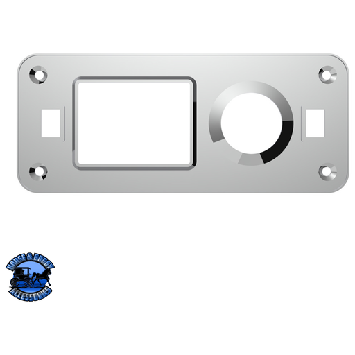 CHROME PLASTIC DOME LIGHT COVER WITH SWIVEL LIGHT HOLE FOR PETERBILT 386 (2006-2010) & 387 (1999-2010) #40980 Dome Light Cover Gray