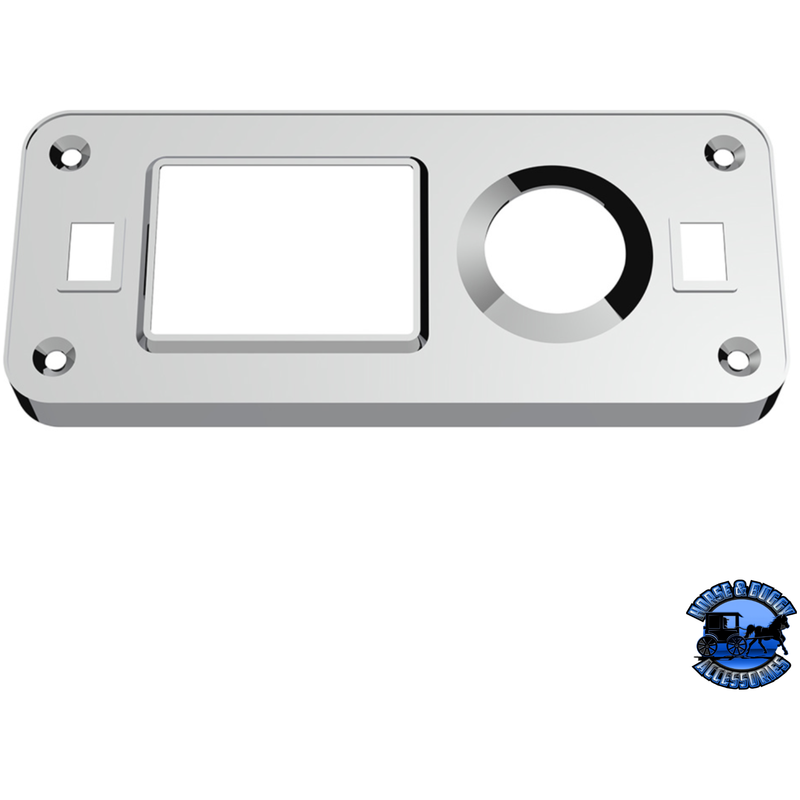 CHROME PLASTIC DOME LIGHT COVER WITH SWIVEL LIGHT HOLE FOR PETERBILT 386 (2006-2010) & 387 (1999-2010) #40980 Dome Light Cover Light Gray