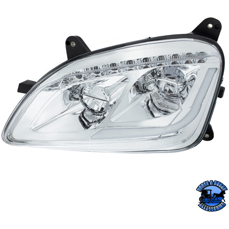 LED HEADLIGHT WITH SEQUENTIAL LED TURN SIGNAL FOR PETERBILT 579 (2012-2021) & 587 (2010-2016) (Choose Color) (Choose Side) HEADLIGHT Chrome / Driver's Side,Chrome / Passenger's Side,Black / Driver's Side,Black / Passenger's Side Light Gray