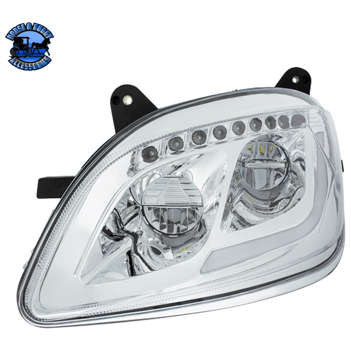LED HEADLIGHT WITH SEQUENTIAL LED TURN SIGNAL FOR PETERBILT 579 (2012-2021) & 587 (2010-2016) (Choose Color) (Choose Side) HEADLIGHT Chrome / Driver's Side,Chrome / Passenger's Side,Black / Driver's Side,Black / Passenger's Side Light Gray