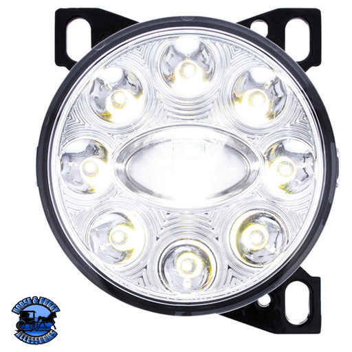 9 LED PROJECTOR FOG LIGHT WITH LED POSITION LIGHTS FOR PETERBILT 579/587 & KENWORTH T660 (Choose Color) FOG LIGHT Chrome Dark Slate Gray
