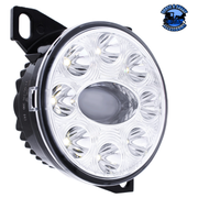 9 LED PROJECTOR FOG LIGHT WITH LED POSITION LIGHTS FOR PETERBILT 579/587 & KENWORTH T660 (Choose Color) FOG LIGHT Chrome,Black Dark Slate Gray