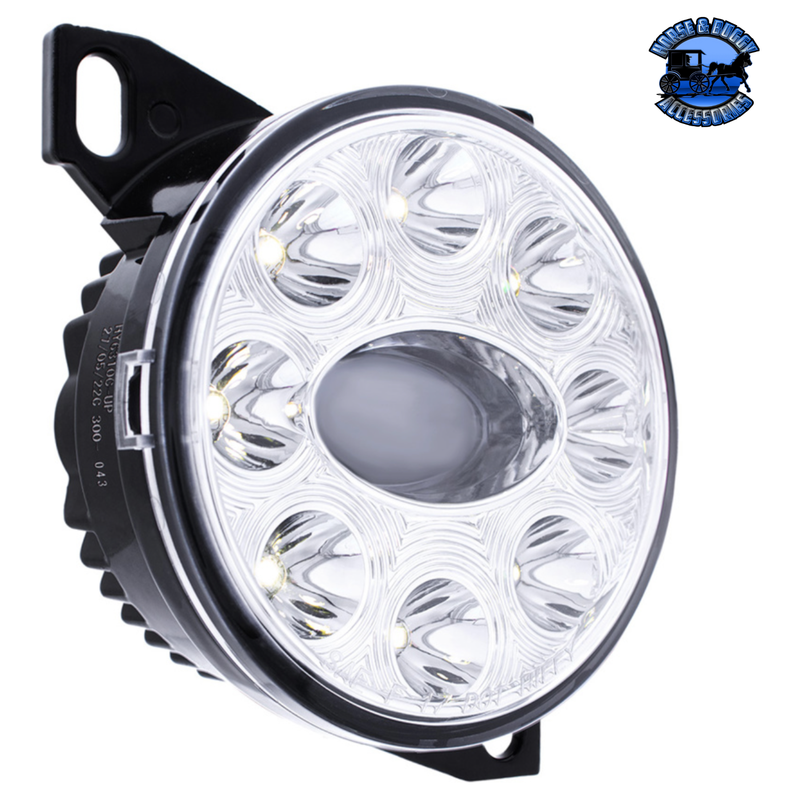 9 LED PROJECTOR FOG LIGHT WITH LED POSITION LIGHTS FOR PETERBILT 579/587 & KENWORTH T660 (Choose Color) FOG LIGHT Chrome,Black Dark Slate Gray