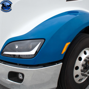 12 AMBER LED FENDER TURN SIGNAL LIGHT FOR PETERBILT 579 (2012-2021) & 587 (2012-2018) (Choose Color) (Choose Side) FENDER LIGHT Amber Lens / Driver's Side,Amber Lens / Passenger's Side,Clear Lens / Driver's Side,Clear Lens / Passenger's Side Steel Blue