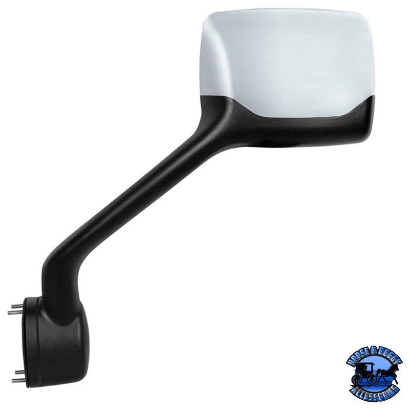 HOOD MIRROR FOR 2013-2021 KENWORTH T680 & 2012-2021 PETERBILT 579 (Choose Color) (Choose Side) Hood Mirror Chrome / Driver's Side Dark Slate Gray