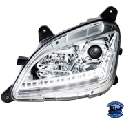 PROJECTION HEADLIGHT WITH LED SEQUENTIAL TURN AND DRL FOR 2012-2021 PETERBILT 579 (Choose Color) (Choose Side) HEADLIGHT Chrome / Driver's Side,Chrome / Passenger's Side,Black / Driver's Side,Black / Passenger's Side Light Gray