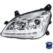 PROJECTION HEADLIGHT WITH LED SEQUENTIAL TURN AND DRL FOR 2012-2021 PETERBILT 579 (Choose Color) (Choose Side) HEADLIGHT Chrome / Driver's Side,Chrome / Passenger's Side,Black / Driver's Side,Black / Passenger's Side Light Gray