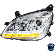 PROJECTION HEADLIGHT WITH LED SEQUENTIAL TURN AND DRL FOR 2012-2021 PETERBILT 579 (Choose Color) (Choose Side) HEADLIGHT Chrome / Driver's Side,Chrome / Passenger's Side,Black / Driver's Side,Black / Passenger's Side Light Gray