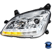PROJECTION HEADLIGHT WITH LED SEQUENTIAL TURN AND DRL FOR 2012-2021 PETERBILT 579 (Choose Color) (Choose Side) HEADLIGHT Chrome / Driver's Side,Chrome / Passenger's Side,Black / Driver's Side,Black / Passenger's Side Light Gray