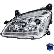 PROJECTION HEADLIGHT WITH LED SEQUENTIAL TURN AND DRL FOR 2012-2021 PETERBILT 579 (Choose Color) (Choose Side) HEADLIGHT Chrome / Driver's Side,Chrome / Passenger's Side,Black / Driver's Side,Black / Passenger's Side Gray