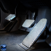 CHROME BILLET ALUMINUM DIAMOND PEDAL SET FOR 2014+ PETERBILT 567/579/587 #70369 pedal Black