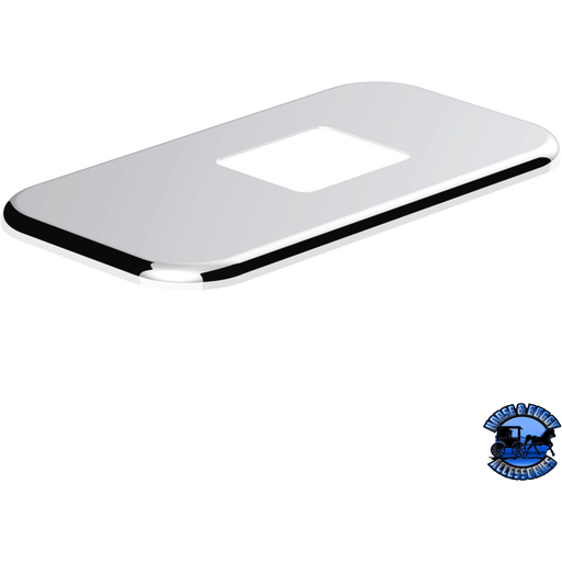 CHROME SHIFT PLATE COVER FOR PETERBILT TRUCKS - FITS OEM S22-6041M01-201 (BULK) #41787B Shift Cover Light Gray